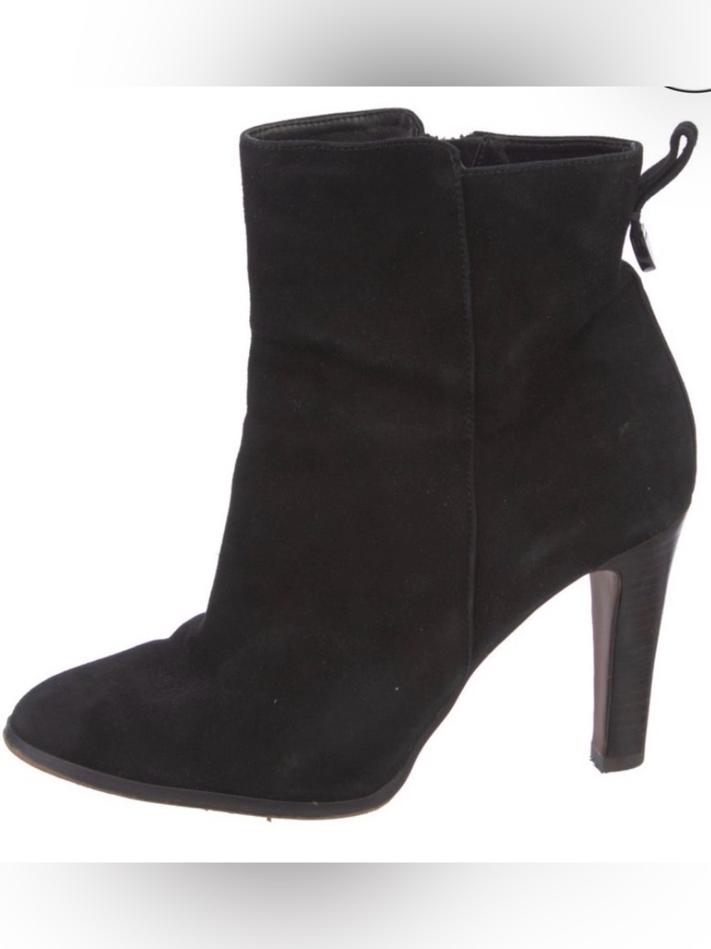 Coach Black Suede Pointed Ankle Booties (3.75” heel / size 8)